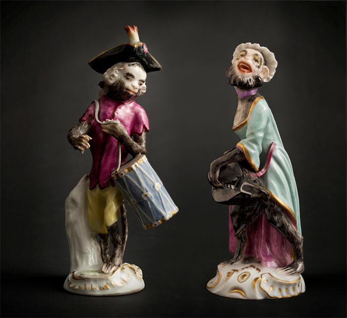 Meissen Manufactory - Musician monkeys - second half of the 18th century<br/> &copy;  madd-bordeaux - L. Gauthier