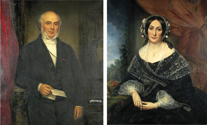 Paintings of Jules Vieillard and his wife<br/> &copy; madd Bordeaux - L. Gauthier