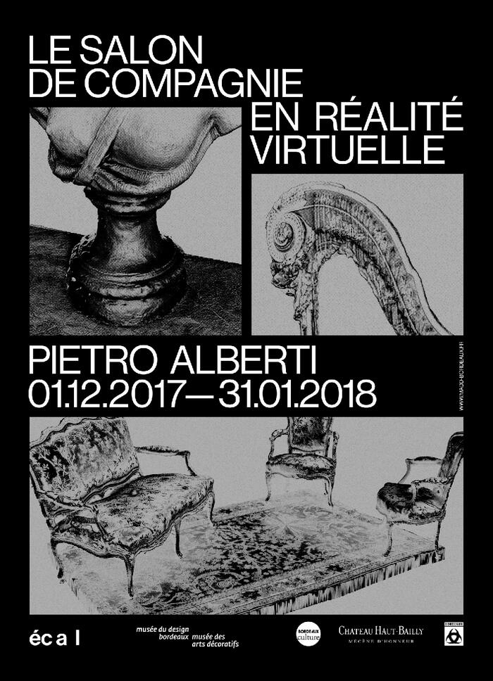 The exhibition poster of The Salon de compagnie in augmented reality<br/> &copy; Giacomo Vitti Bastianelli