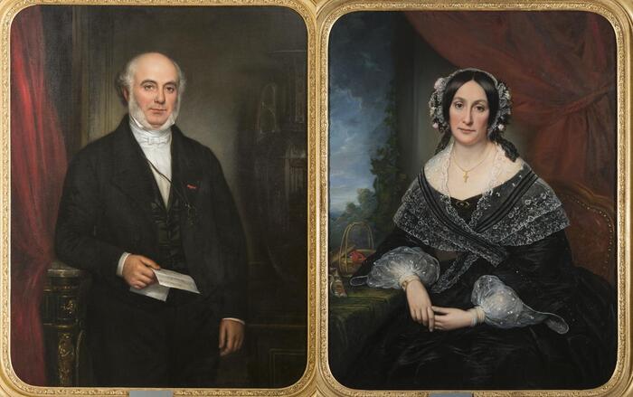 Joseph Nicolas Jouy - Portraits de M. et Mme Jules Vieillard - 1861<br/> &copy;  madd-bordeaux - L. Gauthier