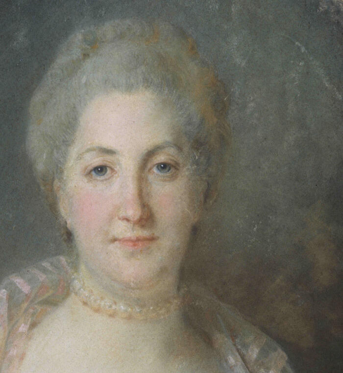 Portrait of Jeanne de Parouty, by Jean-Baptiste Perronneau, 1767<br/> &copy;  madd Bordeaux - L. Gauthier