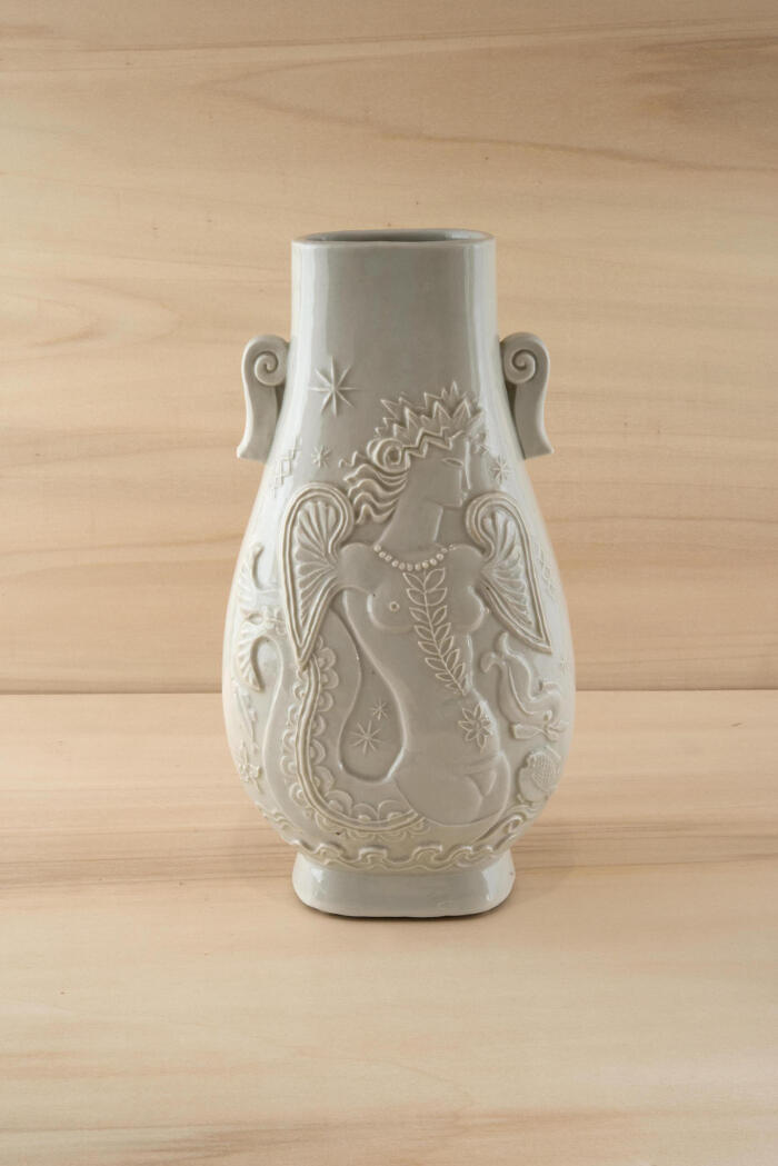 Vase, Porcelaine céladonnée, vers 1950-1955, René Buthaud (1886-1986)<br/> &copy;  madd Bordeaux - L. Gauthier