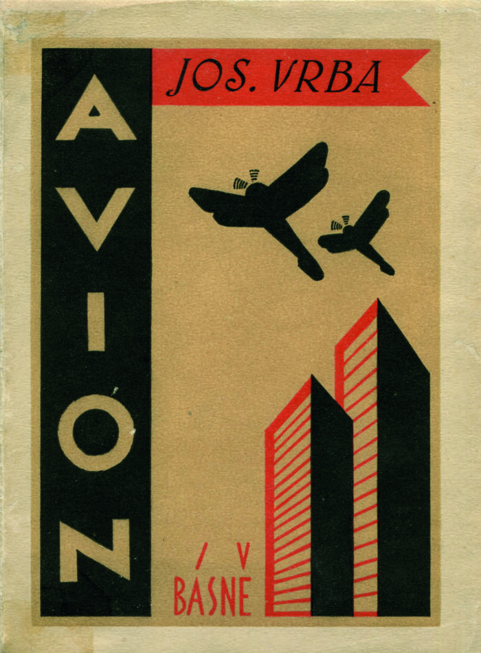 Josef Skupa, couverture pour "Avion : básně" (Avion : poèmes) de Josef Vrba<br/> - éd. Omladina, Pilsen, 1927 Collection Pierre Ponant