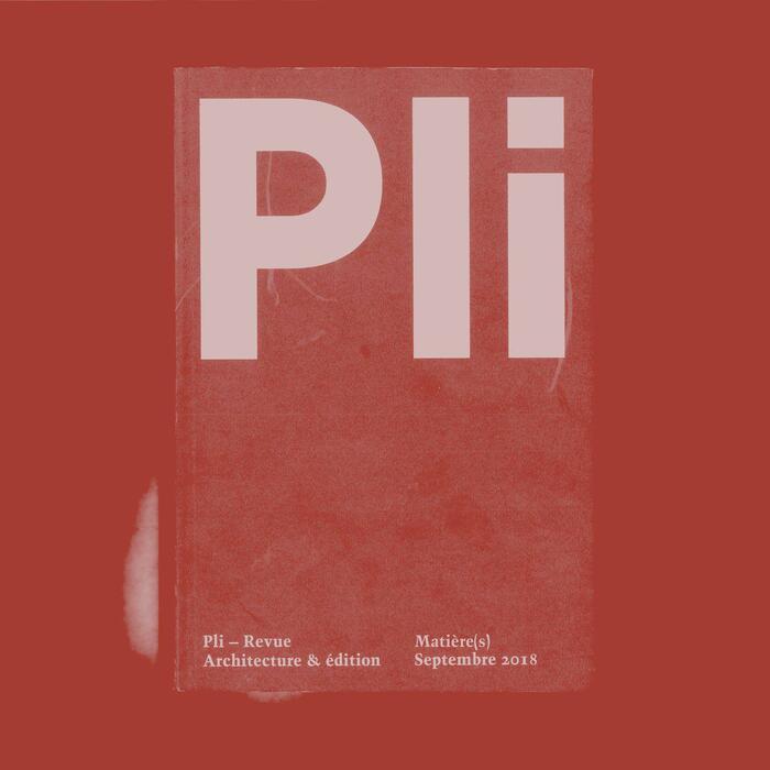 Couverture de la revue Pli<br/> &copy; Revue Pli