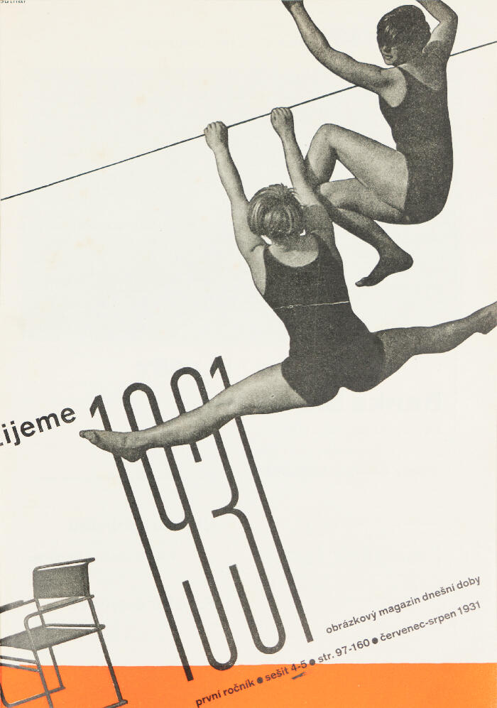Ladislav Sutnar, couverture du magazine Zijeme (Nous vivons), juillet-aout 1931<br/> -  Collection Pierre Ponant...