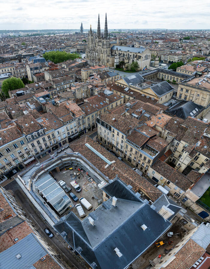 Le madd-bordeaux en travaux , vue du ciel <br/> &copy; Charlotte Barbier - Bordeaux Métropole