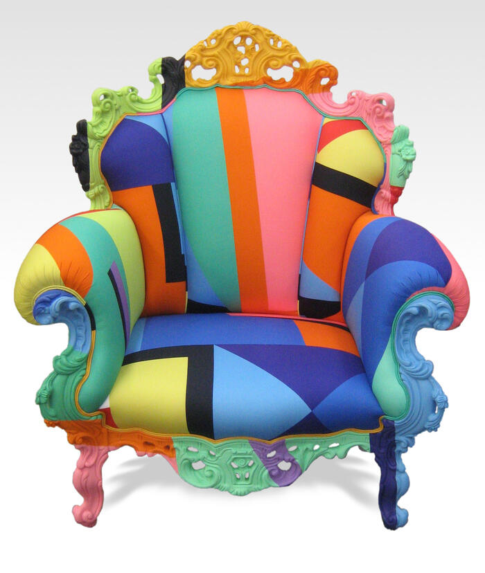 Proust armchair from Alessandro Mendini museum of decorative Arts and