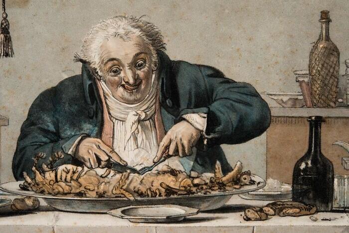 Philibert Louis Debucourt (1755-1832), « un gourmand », 1803, gravure à l'aquatinte<br/> &copy;  madd-bordeaux - L. Gauthier